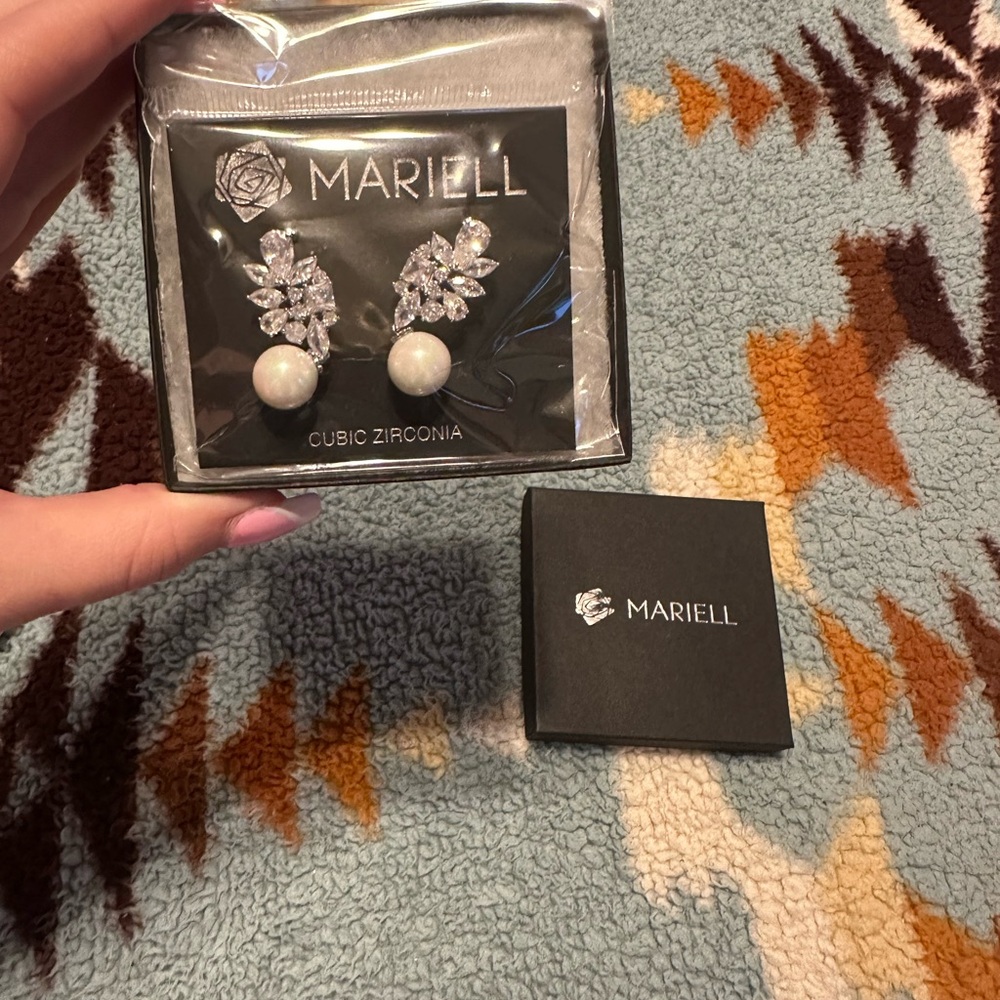 Silver Floral Cluster Earrings